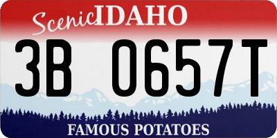 ID license plate 3B0657T