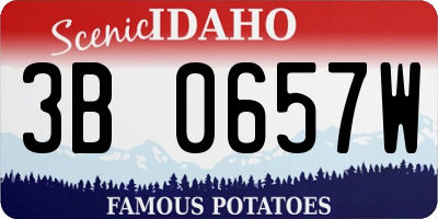 ID license plate 3B0657W