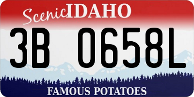ID license plate 3B0658L