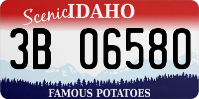 ID license plate 3B0658O