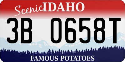 ID license plate 3B0658T