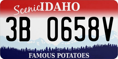 ID license plate 3B0658V