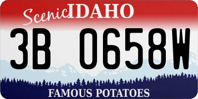 ID license plate 3B0658W