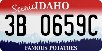 ID license plate 3B0659C