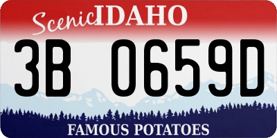 ID license plate 3B0659D