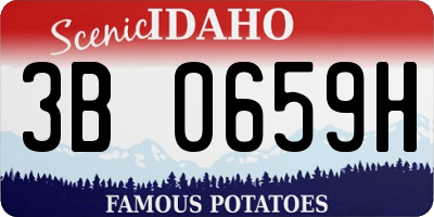 ID license plate 3B0659H