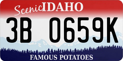 ID license plate 3B0659K