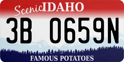 ID license plate 3B0659N