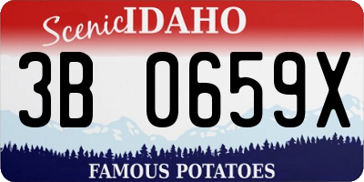 ID license plate 3B0659X