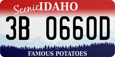 ID license plate 3B0660D