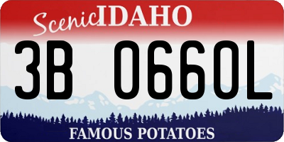 ID license plate 3B0660L