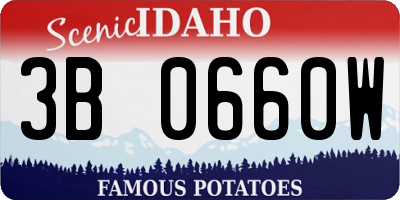 ID license plate 3B0660W