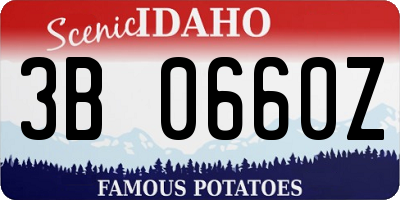 ID license plate 3B0660Z