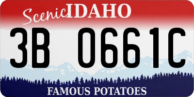 ID license plate 3B0661C