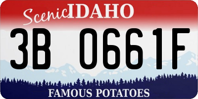 ID license plate 3B0661F