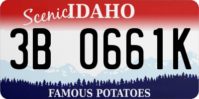ID license plate 3B0661K