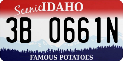 ID license plate 3B0661N
