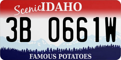 ID license plate 3B0661W