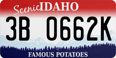 ID license plate 3B0662K