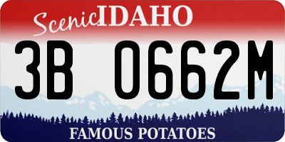 ID license plate 3B0662M