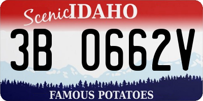 ID license plate 3B0662V