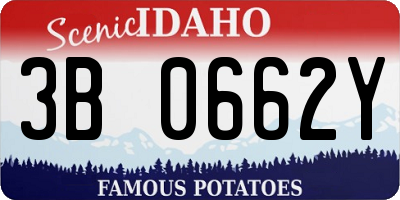 ID license plate 3B0662Y