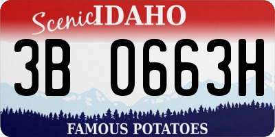 ID license plate 3B0663H