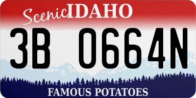 ID license plate 3B0664N