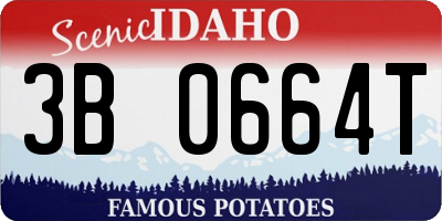 ID license plate 3B0664T