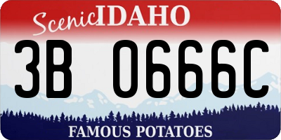 ID license plate 3B0666C