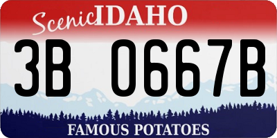 ID license plate 3B0667B