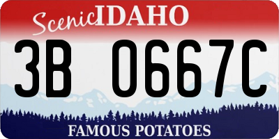 ID license plate 3B0667C