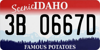 ID license plate 3B0667D