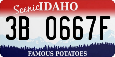 ID license plate 3B0667F