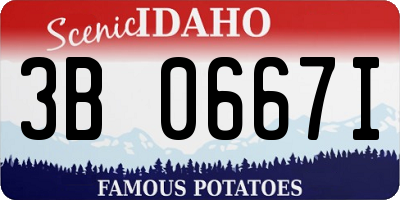 ID license plate 3B0667I