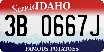 ID license plate 3B0667J