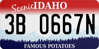 ID license plate 3B0667N