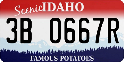 ID license plate 3B0667R