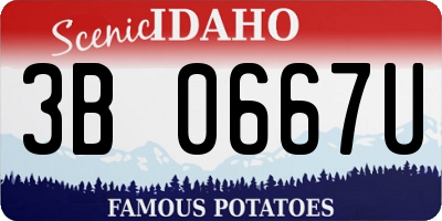 ID license plate 3B0667U