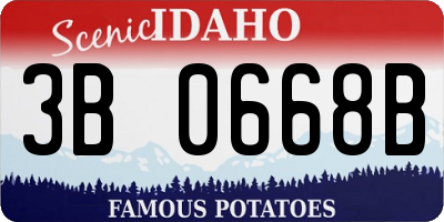 ID license plate 3B0668B