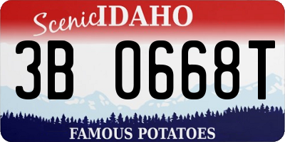 ID license plate 3B0668T