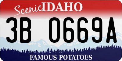 ID license plate 3B0669A