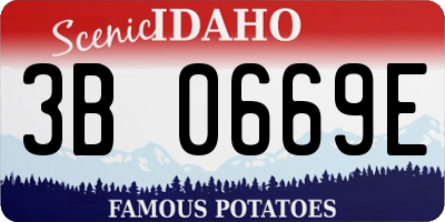 ID license plate 3B0669E