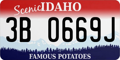 ID license plate 3B0669J