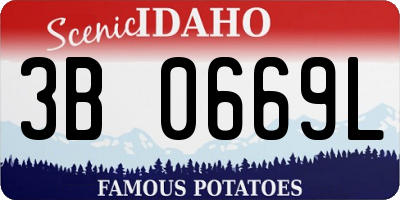 ID license plate 3B0669L
