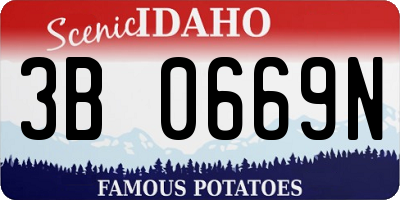 ID license plate 3B0669N