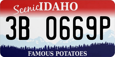 ID license plate 3B0669P