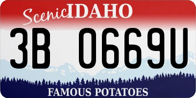ID license plate 3B0669U