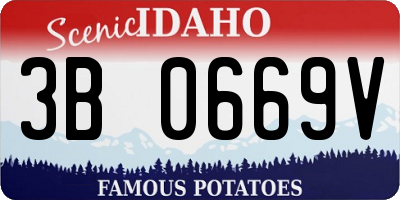ID license plate 3B0669V