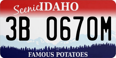 ID license plate 3B0670M